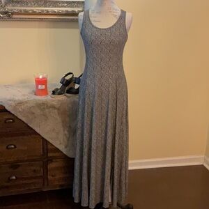 Michael Kors Paisley Fitted Maxi Dress with Side Slit